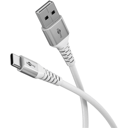 Goobay | USB-C to USB-A Supersoft Textile Cable with Metal Plugs | 74530