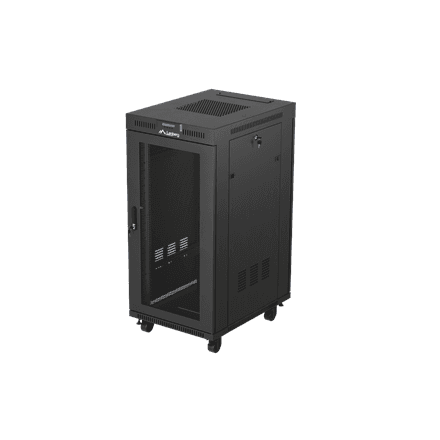 Lanberg Rack cabinet 19" free-standing 24U/600x800 (flat pack) with mesh door LCD V2 | FF01-6824-23BL | Black