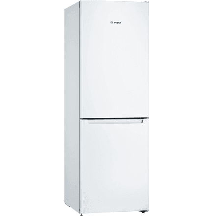 Bosch | Serie 2 Refrigerator | KGN33NWEB | Energy efficiency class E | Free standing | Combi | Height 176 cm | No Frost system | Fridge net capacity 193 L | Freezer net capacity 89 L | 42 dB | White