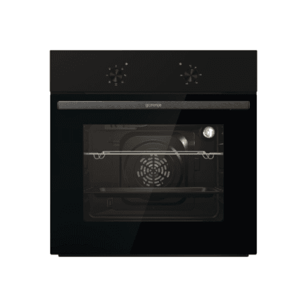 Gorenje Oven | BO6615E01B | 60 L | Electric | EnamelClean | Push pull buttons | Convection | Height 59.5 cm | Width 59.5 cm | Black