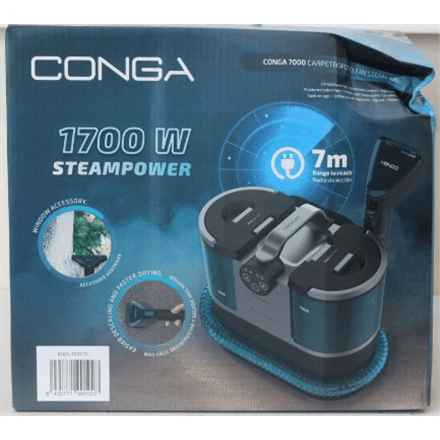 SALE OUT. Cecotec Conga 7000 Carpet&Spot Clean Steam XXL cable upholstery cleaner | Cecotec Upholstery Cleaner | Conga 7000 Carpet&Spot Clean Steam XXL | 1700 W | 24 month(s) | DAMAGED PACKAGING, SCRATCHED ITEM