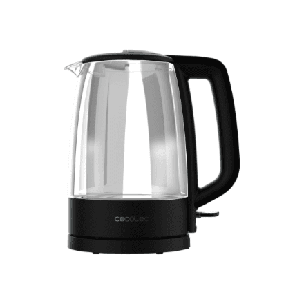 Cecotec Kettle | ThermoSense 320 Clear | 2200 W | Electric | 1.7 L | Glass | 360° rotational base | Black/Transparent