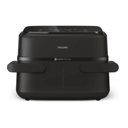 Philips Airfryer Dual Basket | NA150/00 1000 Series | Power 2450 W | Capacity 7 L | RapidAir Plus | Black