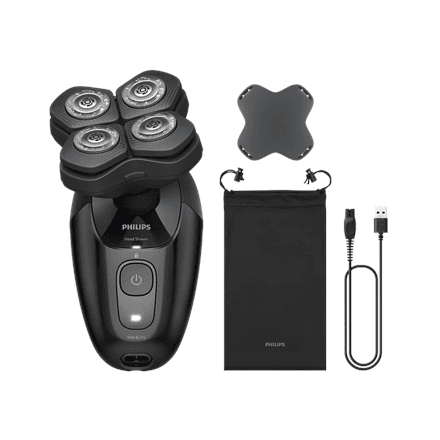 Philips Head Shaver | Pro 5000 Series HS5980/15 | Operating time (max) 60 min | Wet & Dry | Lithium | Deep Black
