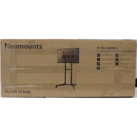 SALE OUT. Neomounts FL50-540BL1 TV trolley - 37-70" - max 50 kg - manual h 128,5-145 cm - VESA 100x100-600x400 - black | Neomounts Floor stand | FL50-540BL1 TV trolley | Adjustable Height, Tilt | 37-70 " | Maximum wei...
