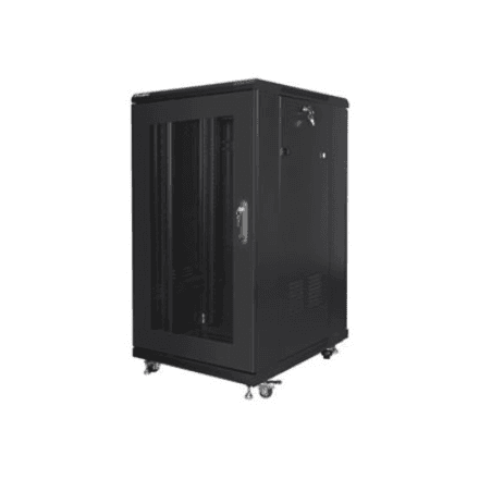 Lanberg | Rack cabinet 19" free-standing 22U/600x800 (flat pack) with mesh door | FF01-6822-23B | Black