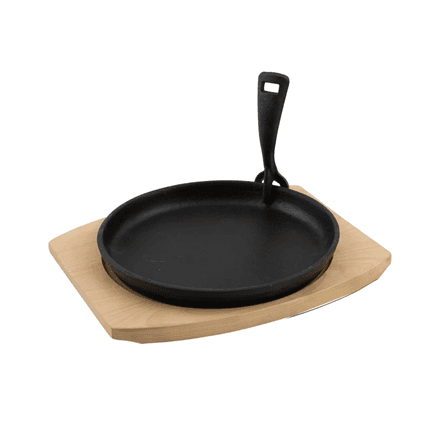 Barbecook | Cast Iron Grill Pan with Bamboo Trivet (per 2 pcs) | BC-ACC-7420