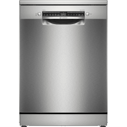 Bosch Dishwasher | SMS4HVI00E | Free standing | Width 60 cm | Number of place settings 14 | Number of programs 6 | Energy efficiency class D | Display | AquaStop function | Silver inox