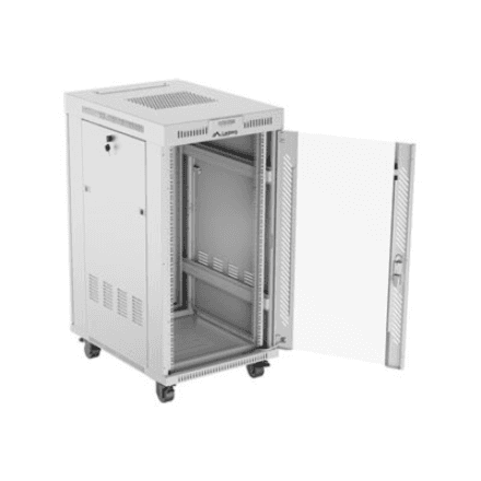 Lanberg | Rack cabinet 19" free-standing 22U/600x800 (flat pack) with glass door | FF01-6822-12SL | Grey