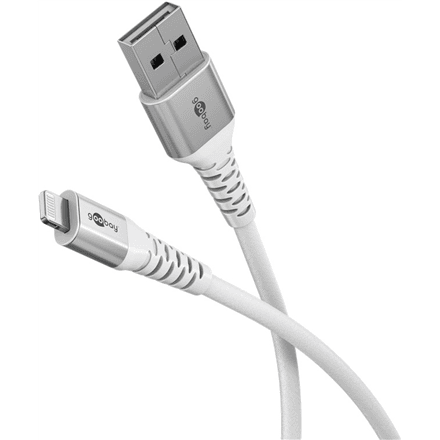 Goobay | Lightning USB-A Supersoft Textile Cable with Metal Plugs | 74512