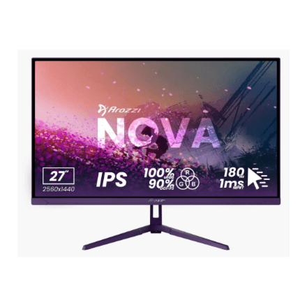 Arozzi | Nova | 27 " | IPS | QHD | 16:9 | 180 Hz | 1 ms | 2560 x 1440 pixels | 350 cd/m² | HDMI ports quantity 2 | Purple