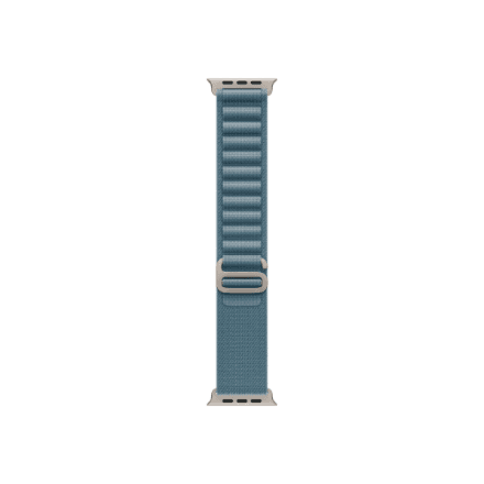 Apple 49mm Light Blue Alpine Loop - Large - Natural Titanium Finish | Apple