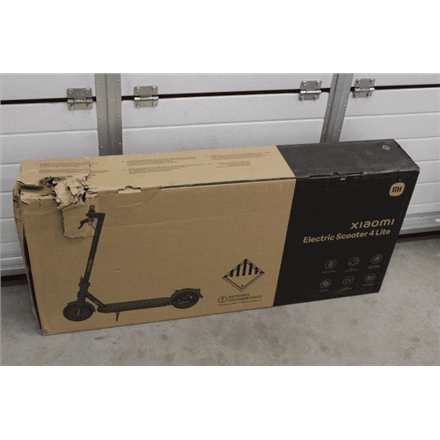 SALE OUT. Xiaomi Electric Scooter 4 Lite EU | Xiaomi Electric Scooter 4 Lite EU | 300 W | 25 km/h | 8.5 " | 3 month(s) | Black | USED, DAMAGED PACKAGING, MISSING: CHARGER AND HEXAGON WRENCH