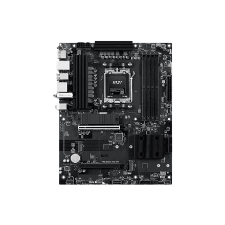 MSI PRO B850-S EVO WIFI | Processor family AMD | Processor socket AM5 | DDR5 | Supported hard disk drive interfaces SATA, M.2 | Number of SATA connectors 4