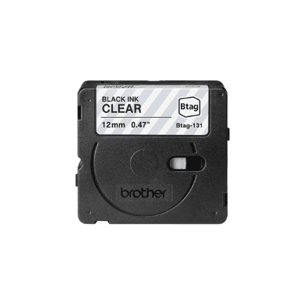 Brother BTAG-131 | Black on Clear | Btag