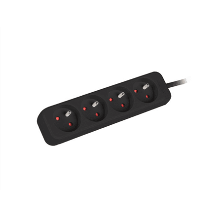 Lanberg | Power strip 1m 4x outlets for UPS system | PS0-04E-0100-IEC-BK | Sockets quantity 4