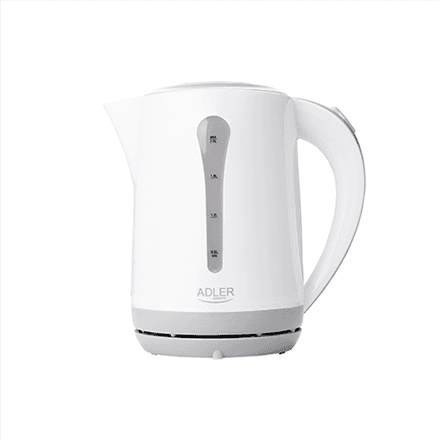 Adler | Kettle | AD 1244 | Standard | 2000 W | 2.5 L | Plastic | 360° rotational base | White