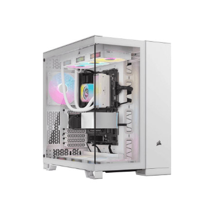 Corsair Dual Chamber PC Case | iCUE LINK 6500X RGB | White | Mid Tower | ATX