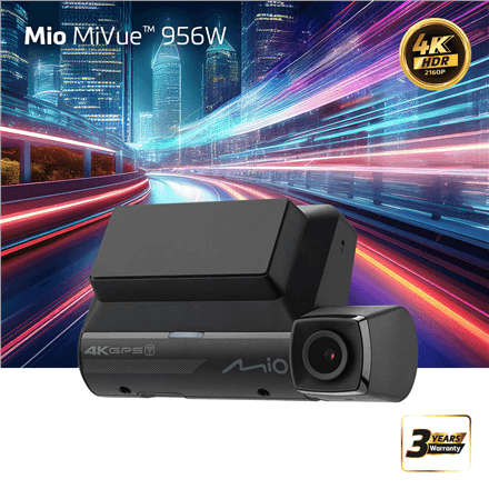 Mio Premium 4K HDR Dash Cam | MiVue 956W | GPS | Wi-Fi – nuotrauka 1