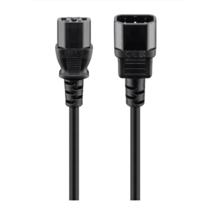 Goobay | Cold-device extension cord | 39203 | Black – image 1