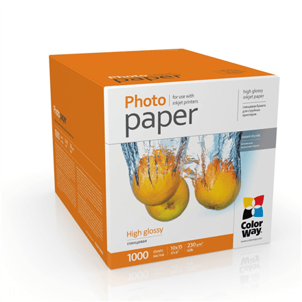 ColorWay Photo Paper, 1000 sheets | High Glossy | 230 g/m² | 10x15 – nuotrauka 1