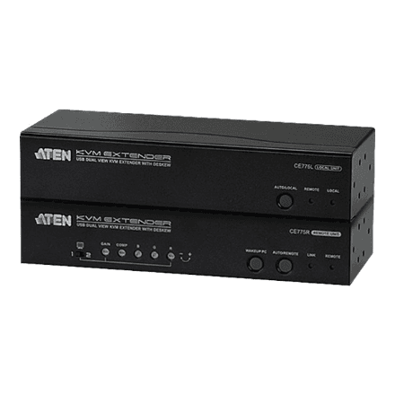 Aten | CE775-AT-G USB VGA Dual View Cat 5 KVM Extender with Deskew (1280 x 1024@300m) – nuotrauka 1
