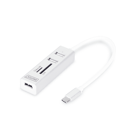 Digitus USB Type-C OTG 3-Port HUB and Card Reader | DA-70243 – nuotrauka 1