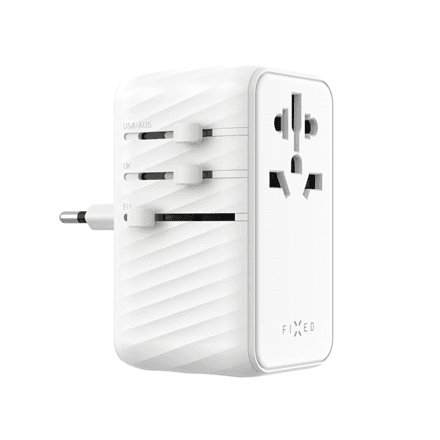 Fixed Voyager 85W travel adapter for EU, UK and USA/AUS, with 4xUSB-C and 1xUSB output – image 1