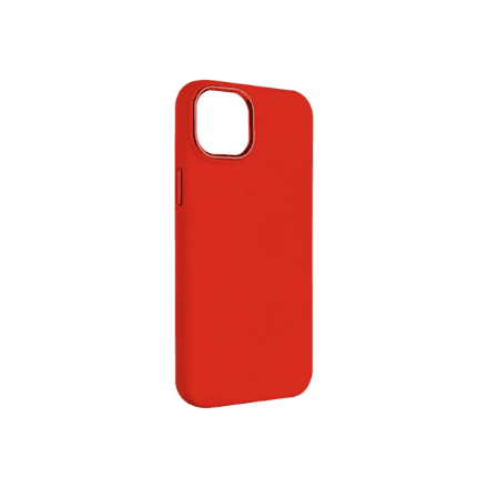 Fixed | MagFlow | Back cover | Apple | iPhone 15 Plus | Liquid silicon | Red – image 1