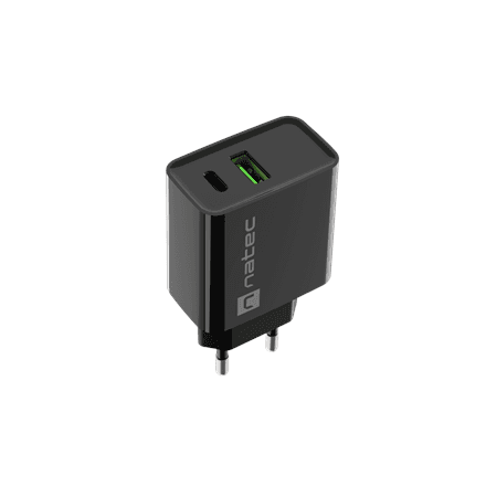 Natec Ribera USB Charger, 1xUSB-A, 1x USB-C, 20 W | NUC-2062 – image 1