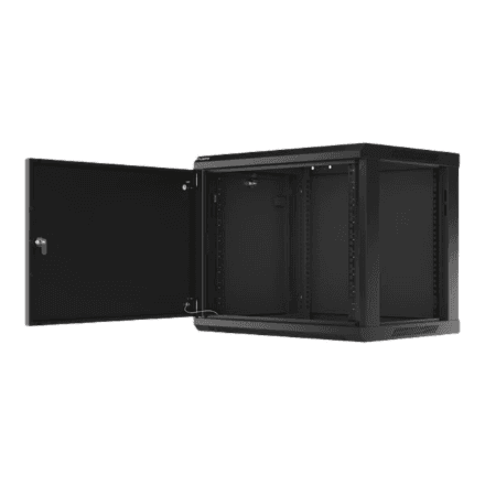 Lanberg Rack cabinet 19" wall-mount 9U/600x450 for self-assembly with metal door (flat pack) – nuotrauka 1