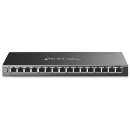 TP-LINK TL-SG116P 16-Port Gigabit Desktop Switch with 16-Port PoE+ · TP-LINK · 16-Port Gigabit Desktop Switch – nuotrauka 1