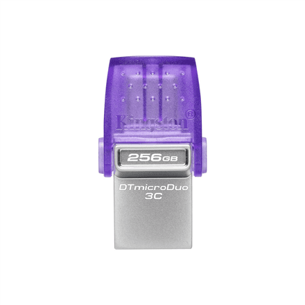 Kingston | DataTraveler | DT Micro Duo 3C | 256 GB | USB Type-C/Type-A | Purple – image 1