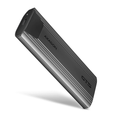 AXAGON USB-C 10Gbps - M.2 NVMe and SATA SSD THIN SCREWLESS box | EEM2-GTS2 – image 1