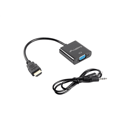 Lanberg HDMI, Mini Jack 3.5 mm, VGA Adapter | AD-0017-BK | 20 m – image 1