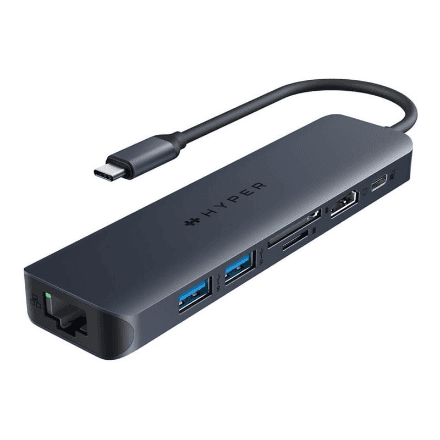 Hyper | HyperDrive EcoSmart Gen.2 Universal USB-C 7-in-1 Hub w 100 W PD Power Pass-thru – nuotrauka 1
