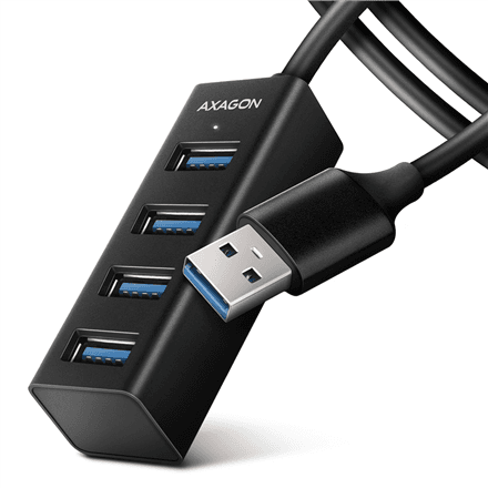 AXAGON Miniature metal four-port USB 3.2 Gen 1 hub | HUE-M1AL – nuotrauka 1