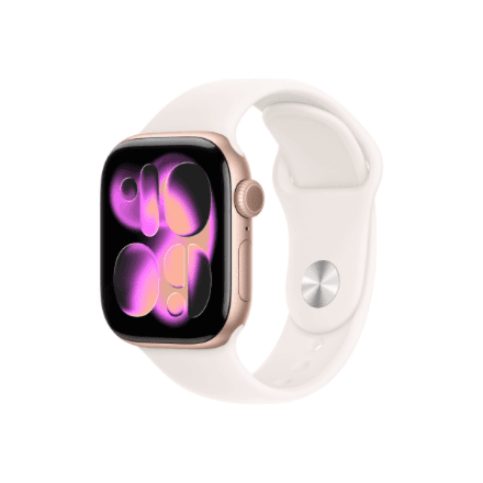 Apple Watch Series 11 GPS + Cellular 42mm Rose Gold Aluminium Case with Light Blush Sport Band - S/M | Apple – nuotrauka 1