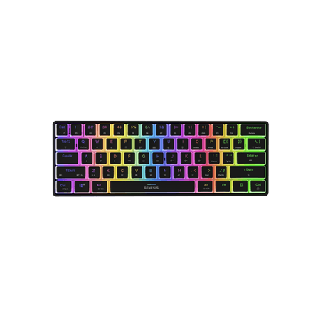 Genesis | THOR 660 G2 | Gaming Keyboard | Wireless/Wired | US | Linear | Black | RGB – nuotrauka 1