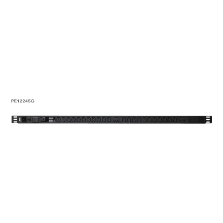 Aten Basic Metered 0U PDU with Surge Protection (16A, 22 Outlet IEC 320 C13, 2 Outlet IEC 320 C19) – image 1