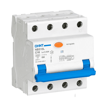 Chint | Circuit breaker RCBO, NB310L/3N, 3P+N, C32, 30mA, A, 6kA | NB310L3PN30MAA32C – nuotrauka 1