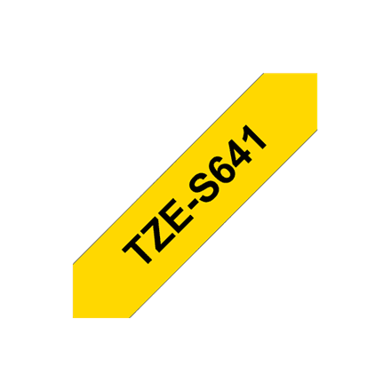 Brother | TZe-S641 Strong Adhesive Laminated Tape | Black on Yellow | TZe | 8 m | 1.8 cm – image 1