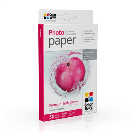 ColorWay Photo Paper, 50 sheets | Premium High Glossy | 255 g/m² | 10x15 – nuotrauka 1