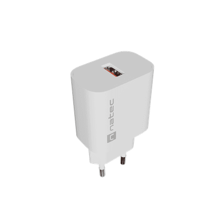 Natec Ribera USB Charger 1X USB-A 18W, White – image 1
