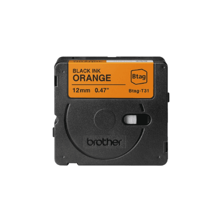 Brother BTAG-T31 | Black on Orange | Btag – nuotrauka 1
