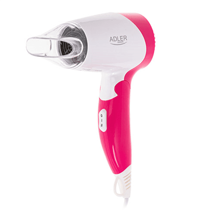 Adler | Hair Dryer | AD 2259 | 1200 W | Number of temperature settings 2 | White/Pink – image 1