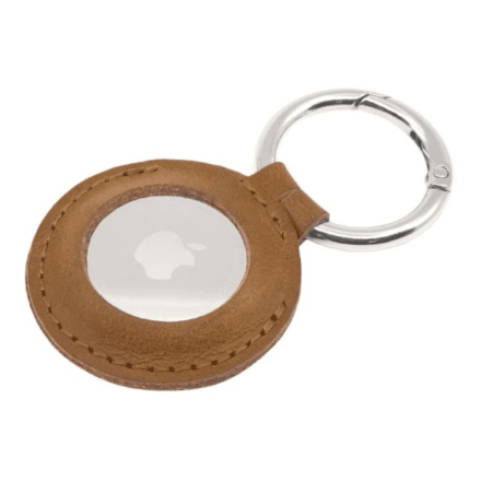 Fixed | Case for AirTag | Genuine cowhide | Brown – nuotrauka 1
