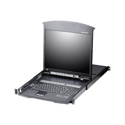 Aten 16-Port Cat 5 Dual Rail 17" LCD KVM Switch with Daisy-Chain Port – image 1