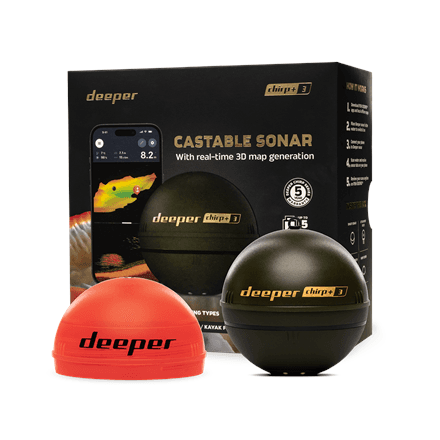 Deeper Smart Sonar Chirp+3 | Sonar | Wi-Fi | Brown Green – nuotrauka 1