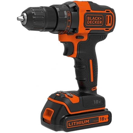 BLACK & DECKER 18V , 2x1.5 Ah Cordless drill driver | BDCDD186KB-QW – nuotrauka 1